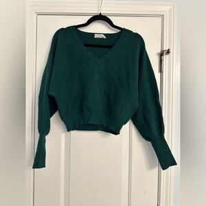 Double Zero Teal V-Neck Women's Sweater